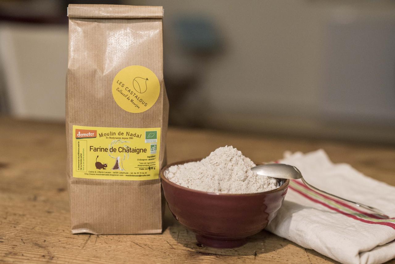 La farine de châtaigne, naturellement sucrée et sans gluten